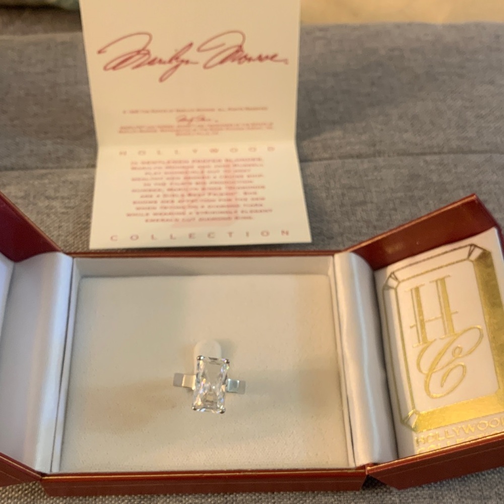 Marilyn Monroe Silver Ring with Clear Stone